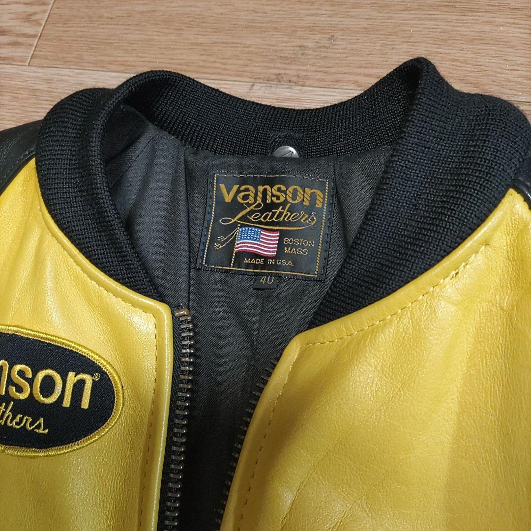 【40サイズ】Vanson TJV レザジャケット　スタジャン