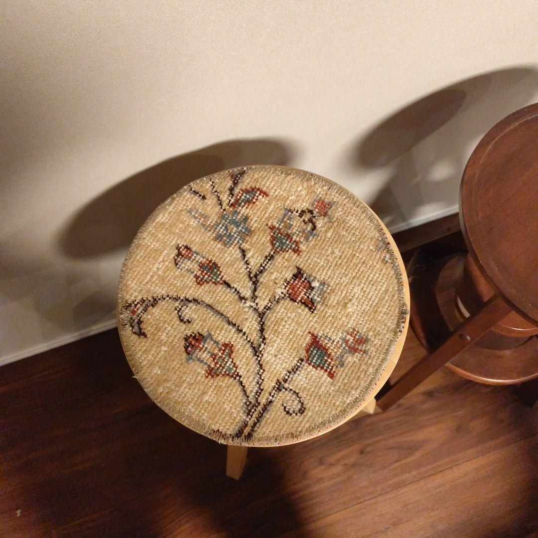 hanaさん専用　木製円形スピンチェア　2色セット　ハイタイプ