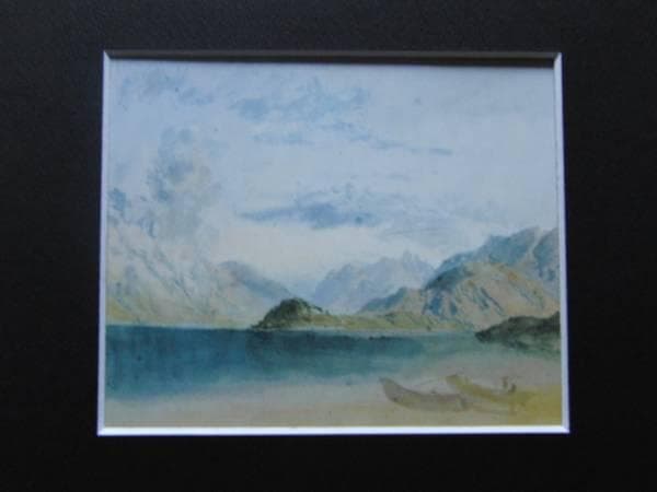 J.M.W.ターナー、コモ湖、希少画集画、 新品額装付