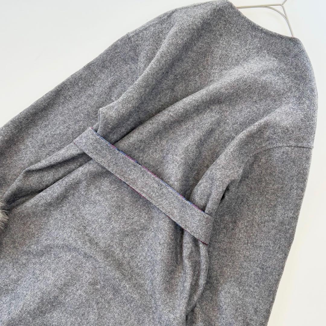 美品 グレースコンチネンタル リバーシブル ファー コート MANTECO