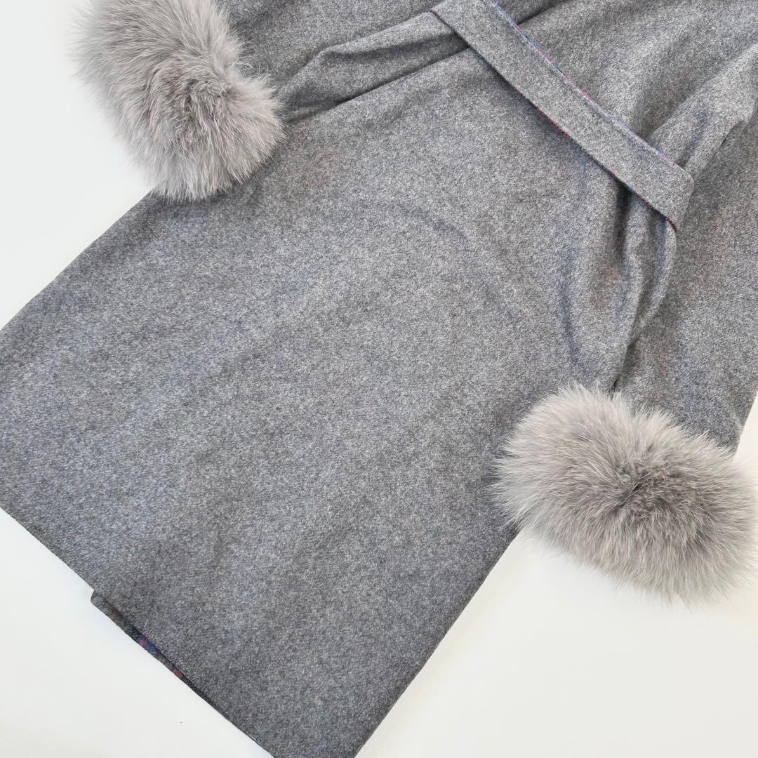 美品 グレースコンチネンタル リバーシブル ファー コート MANTECO