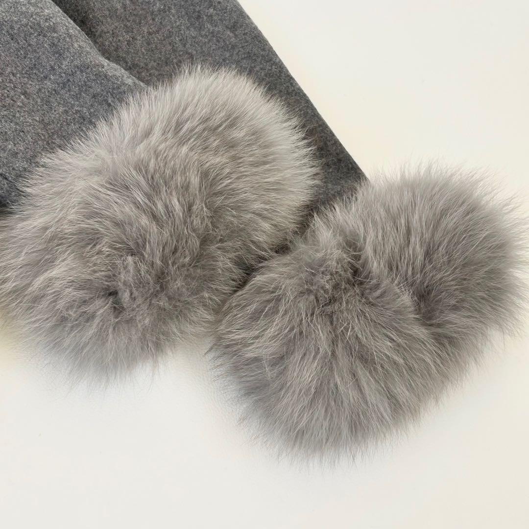 美品 グレースコンチネンタル リバーシブル ファー コート MANTECO