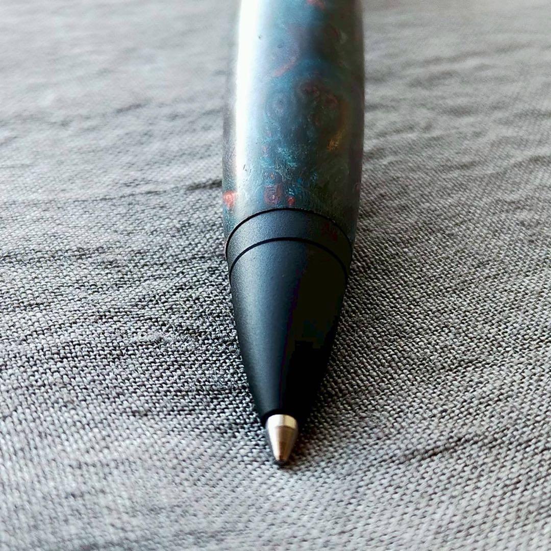 【古代の海】　スタビライズドウッド　ハンドメイド　木軸ボールペン　G2　ブラック