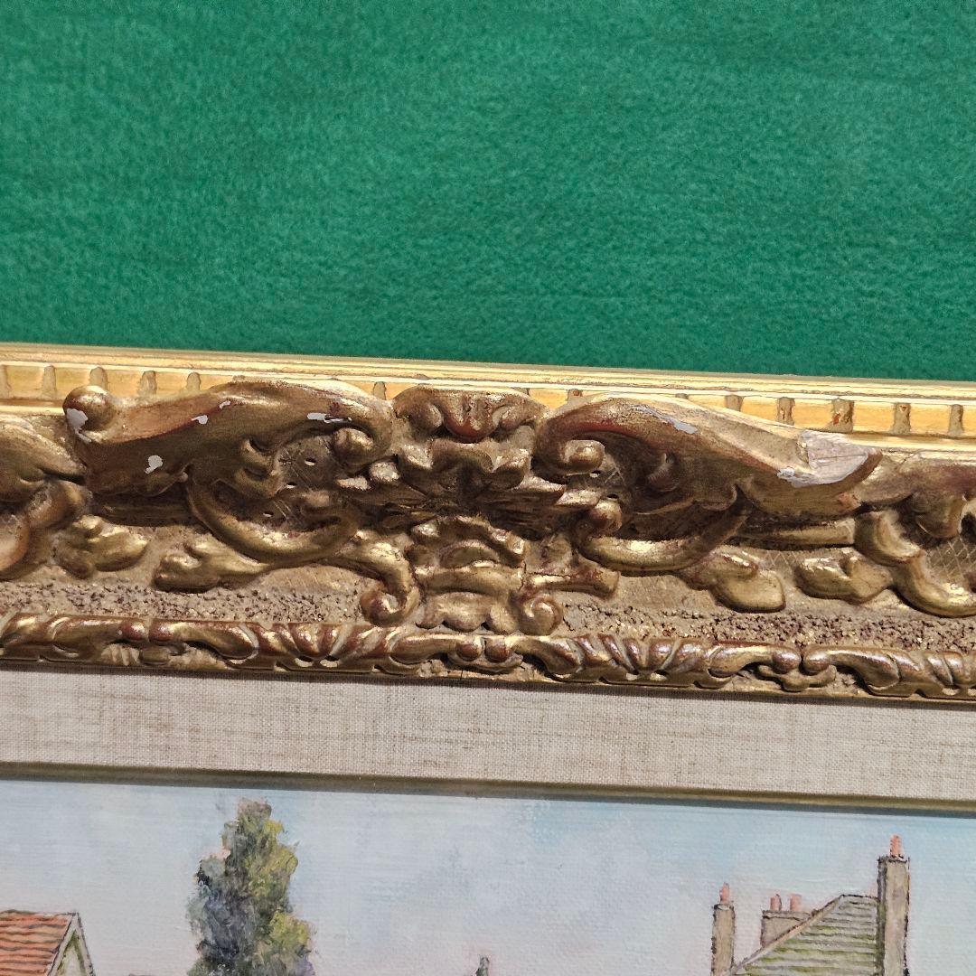 田辺栄次郎 サンスの水辺 油彩画