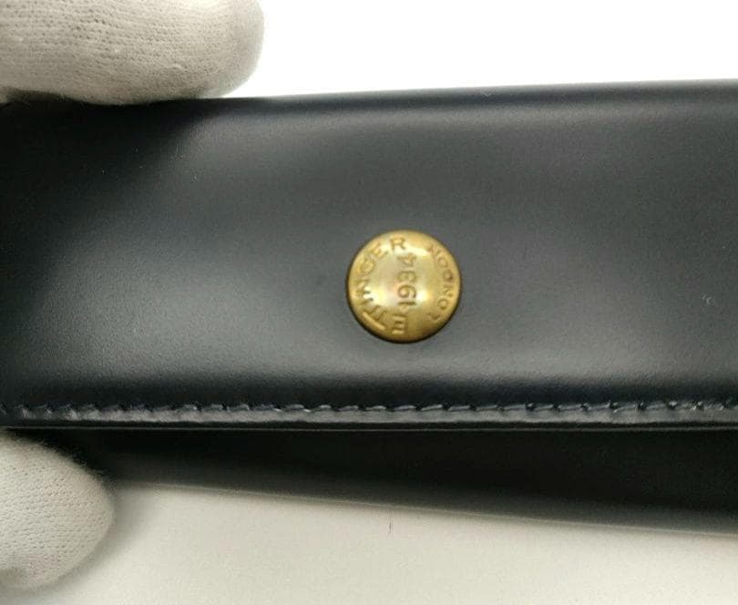 エッティンガー キーケース レザー　ブラック イエロー箱 ケアカード