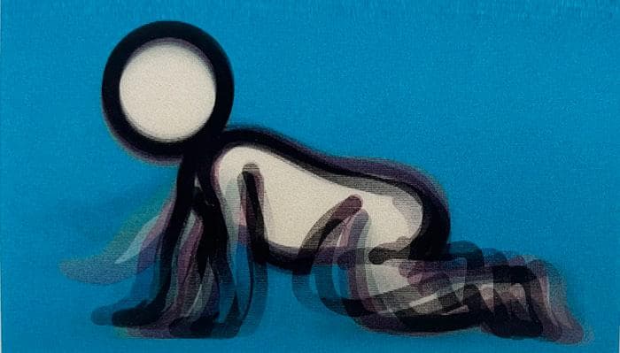 限定マット額装品/Dino crawling/ジュリアン・オピー