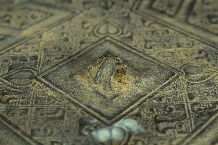 古鏡 饕餮紋 銅鏡(K-YC579