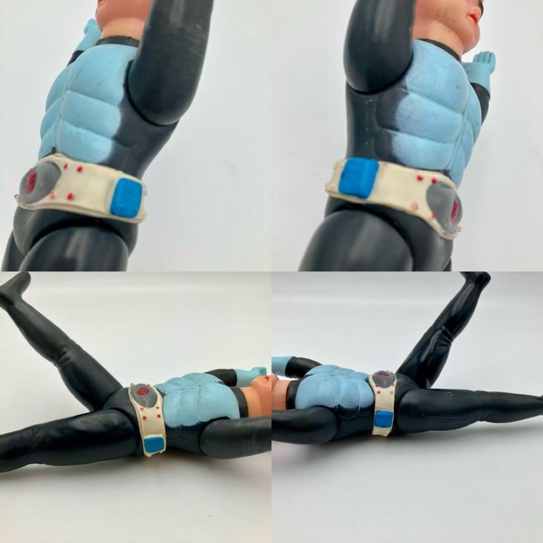 旧バンダイ 仮面ライダー　面取れ ソフビ 　フィギュア　マフラー・ブーツ欠品