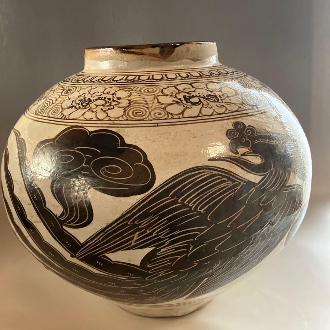 中国美術　唐物　鳳凰大壺