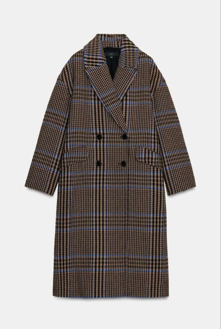 ZARA チェックコート チェスターコート ロングコート 完売品 L