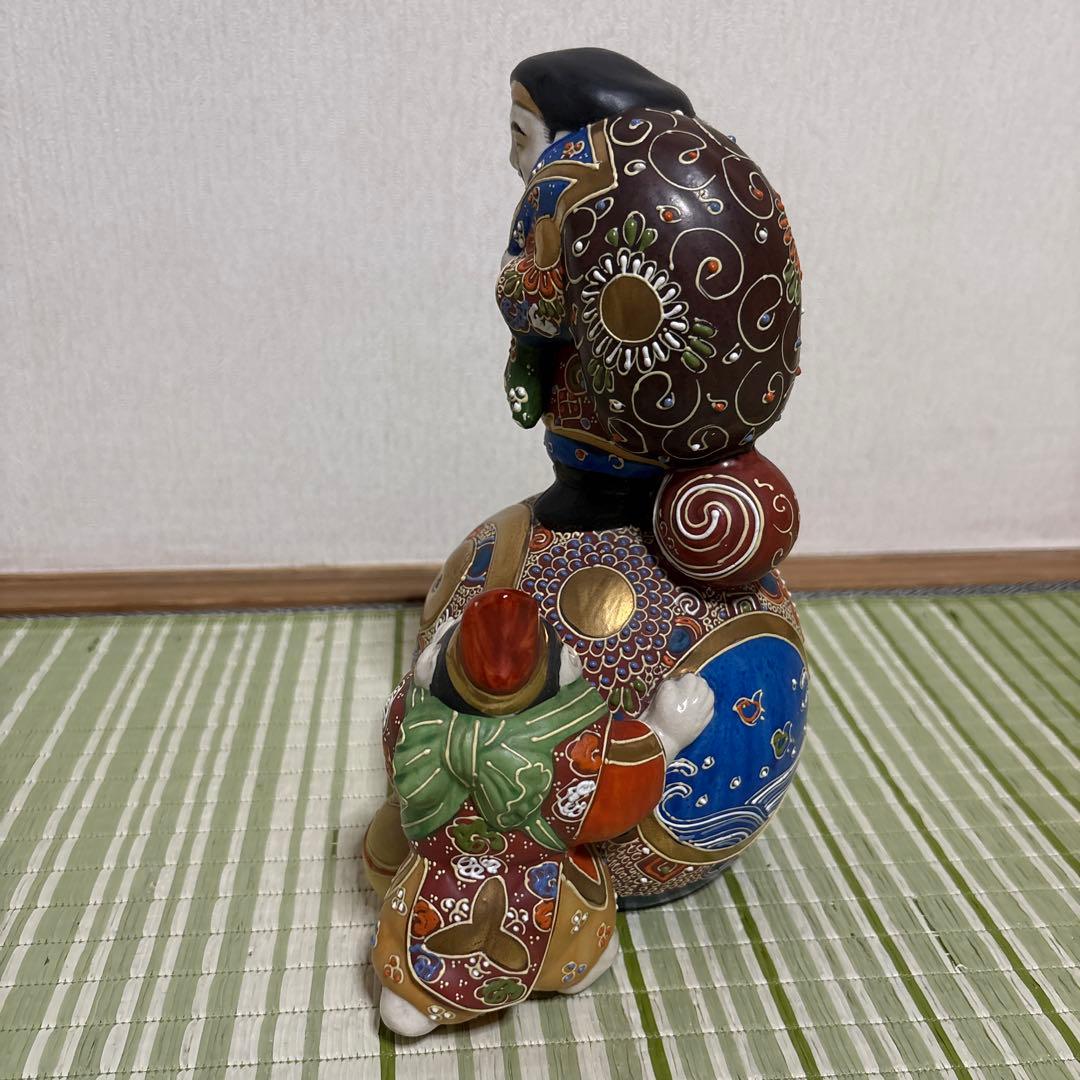 九谷焼　九谷　恵比須　大黒天　焼き物　置物　工芸品　七福神　恵比寿　レトロ