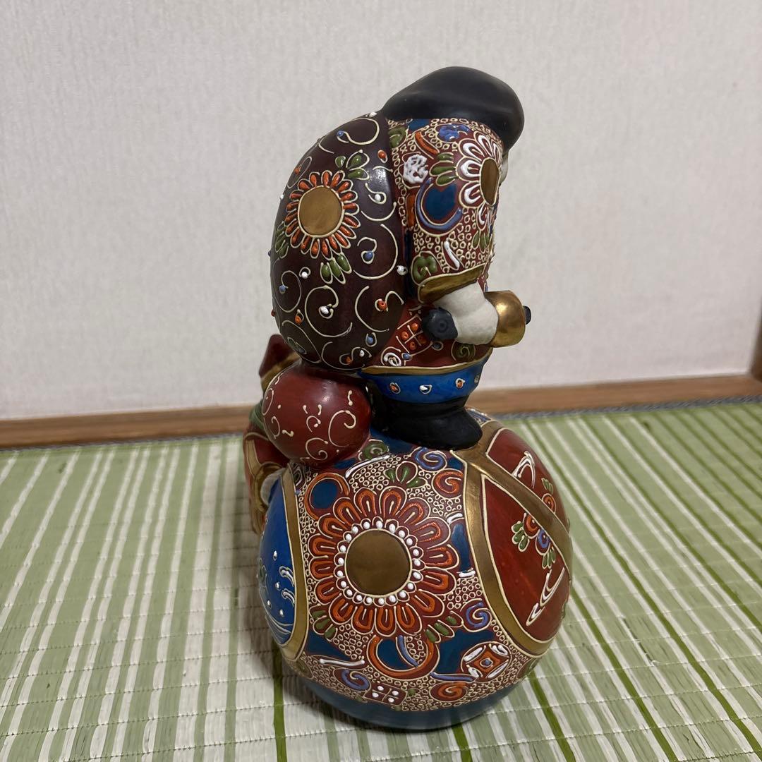 九谷焼　九谷　恵比須　大黒天　焼き物　置物　工芸品　七福神　恵比寿　レトロ