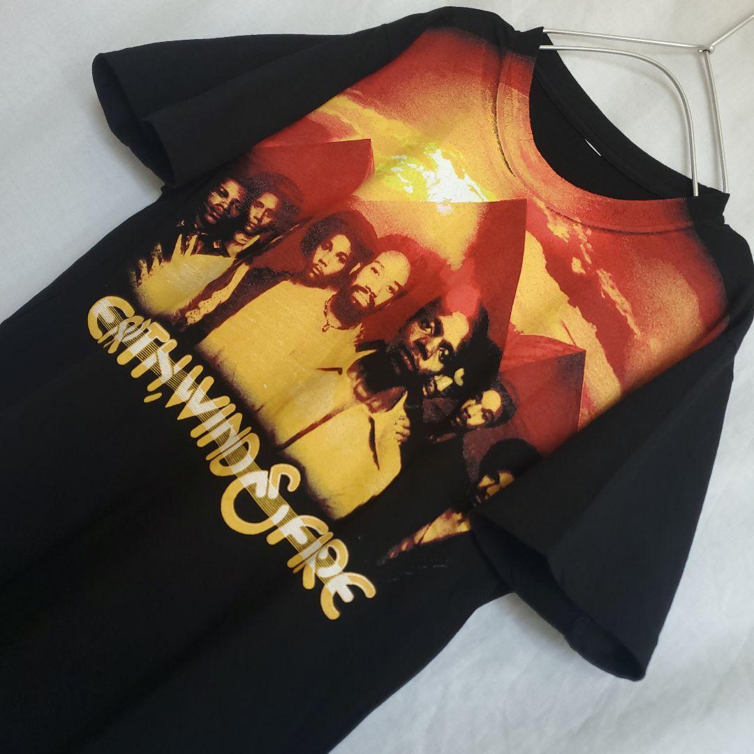 アース・ウィンド・アンド・ファイアー バンド Tシャツ 黒