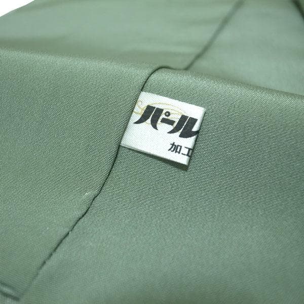 本場大島紬 染大島 訪問着 着物 袷 薄緑 裄66.5 Ｍ 新古品 sn1773