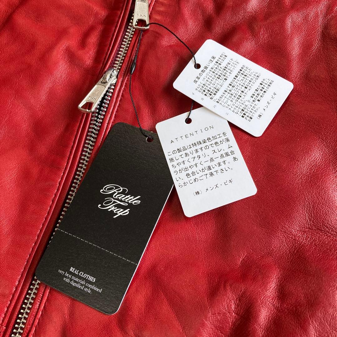 【新品未使用】 Rattle Trap メンズビギ 羊革 シングルライダース M