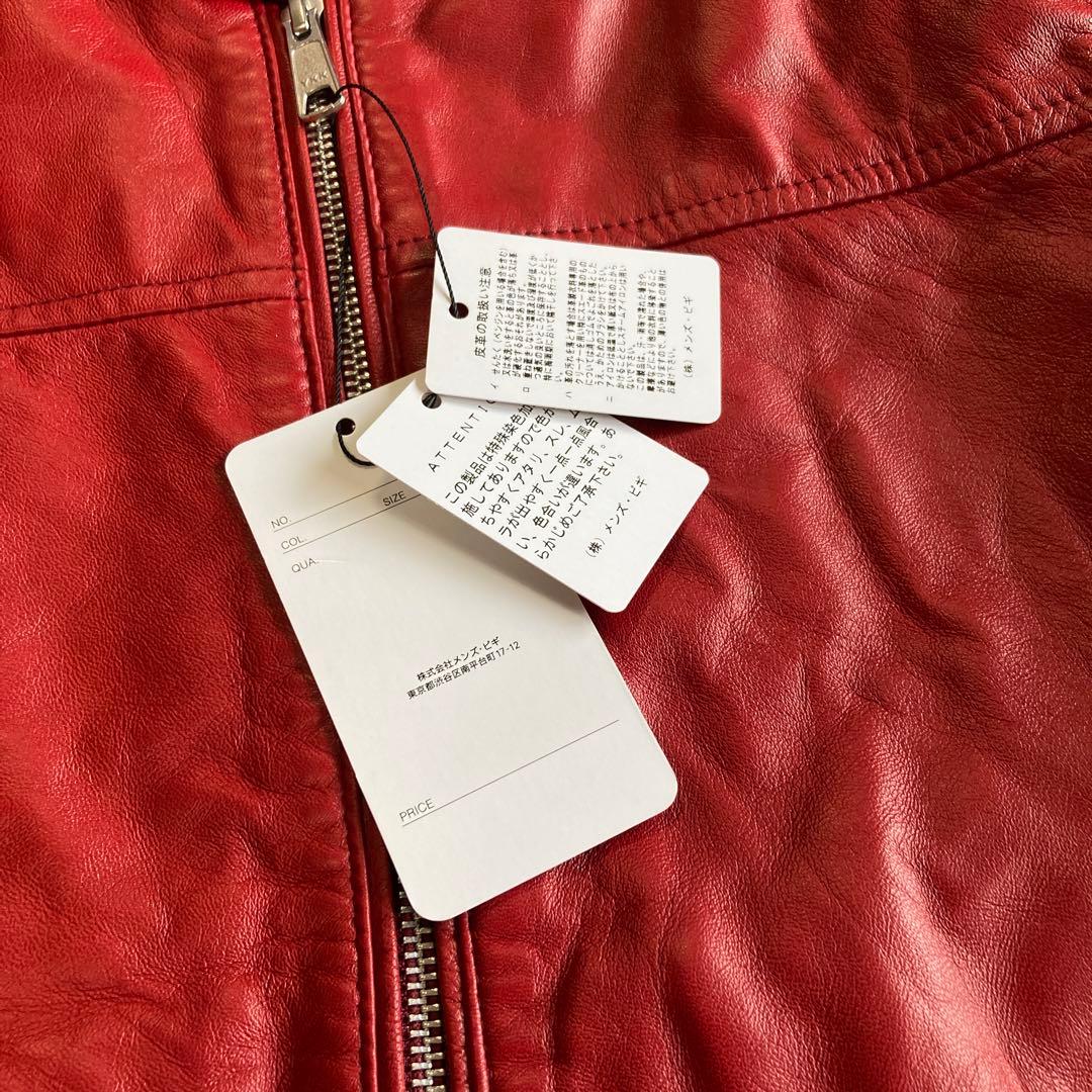 【新品未使用】 Rattle Trap メンズビギ 羊革 シングルライダース M