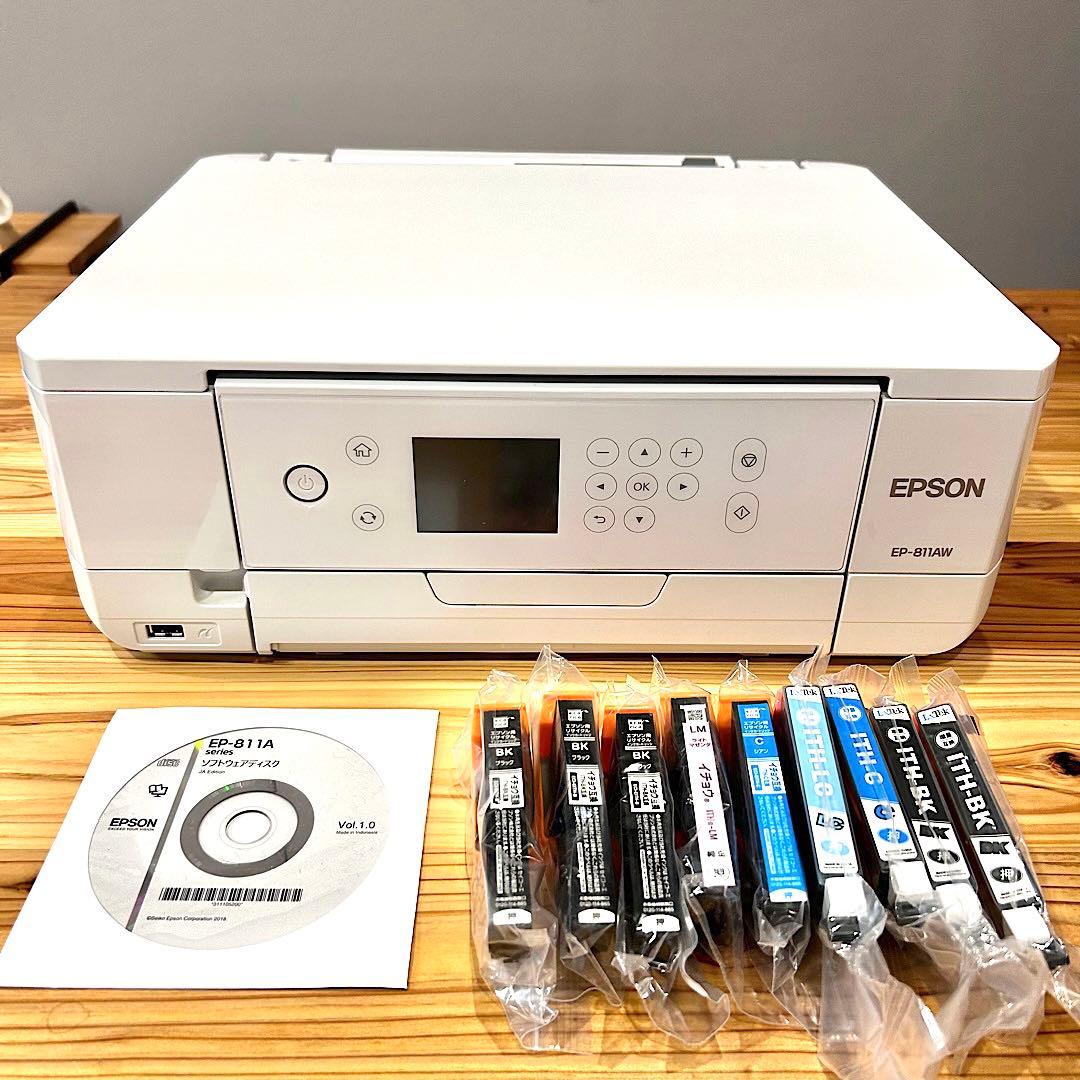EPSON プリンター EP-811aw ジャンク品 ホワイト インクジェット
