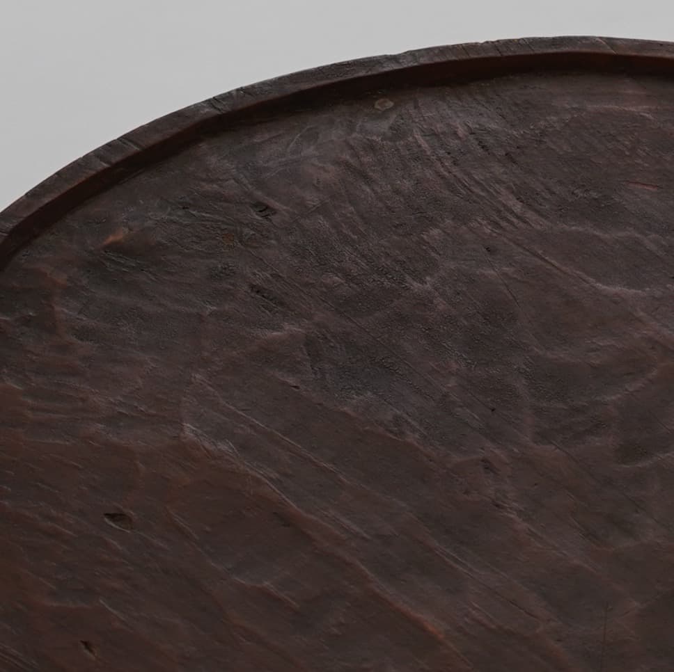 李朝 江原道 ハツリ盆 李氏朝鮮時代後期 / 李朝膳 江原盤 くりぬき盆