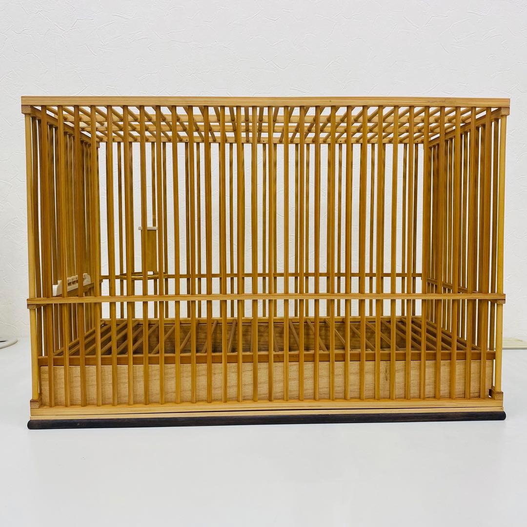 竹製 名人鳥籠 鳥籠職人 倭文鬼久美 倭作 シドリ 尺2 鳥カゴ 未使用品