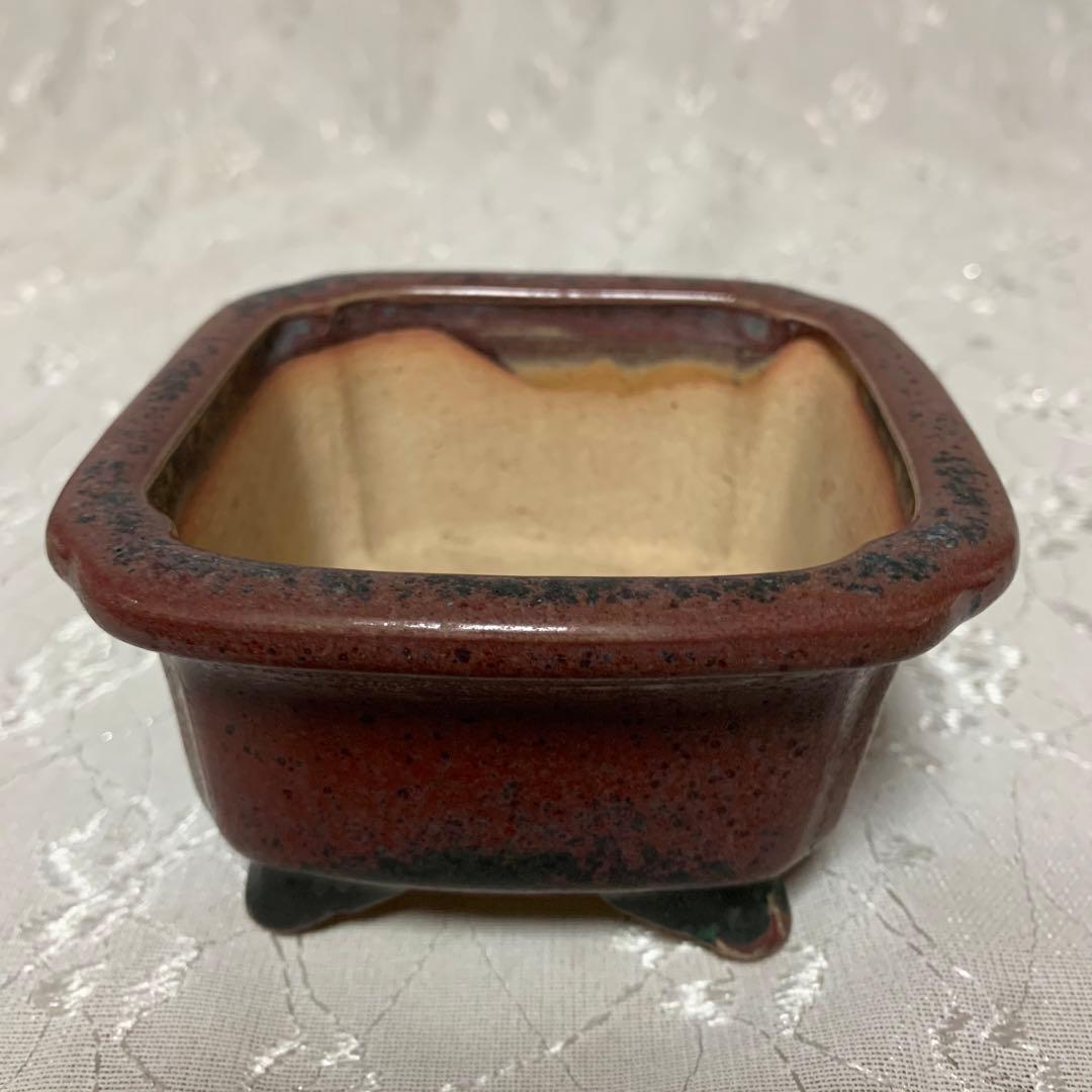 燿山　正方　深め　盆栽鉢