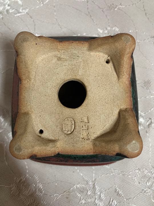 燿山　正方　深め　盆栽鉢