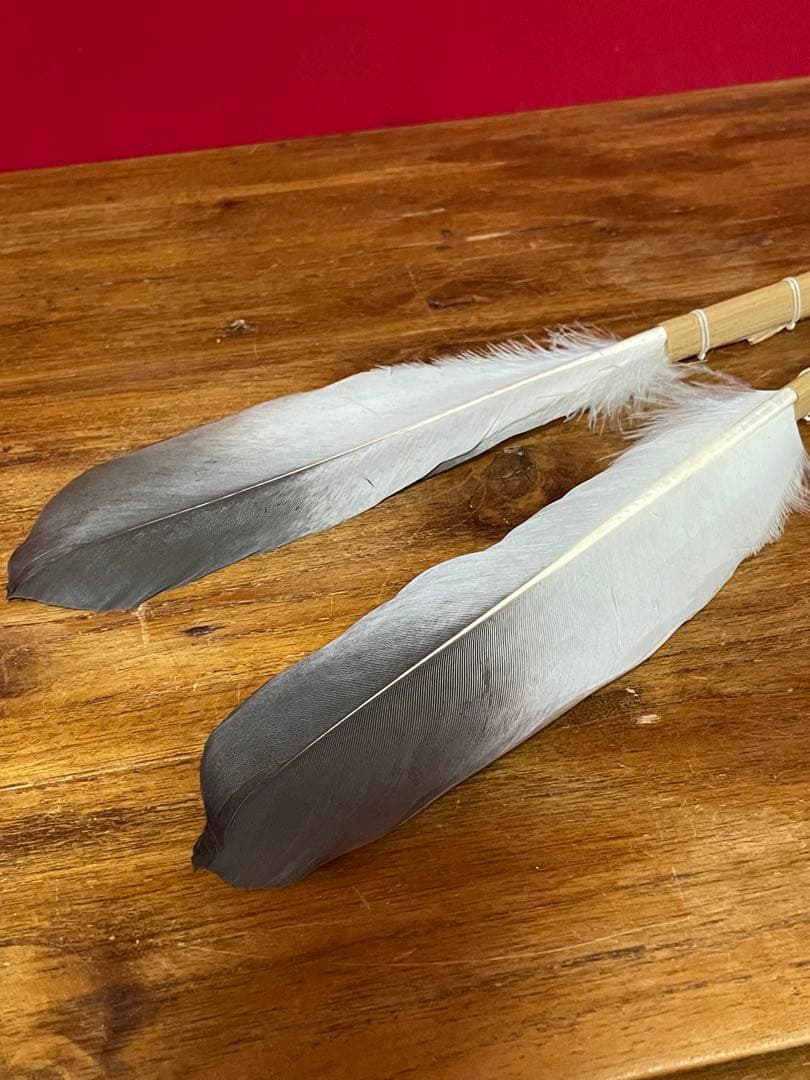 飛来一閑 鶴箒一双 裏千家十五代 鵬雲斎 書付共箱 外紙箱