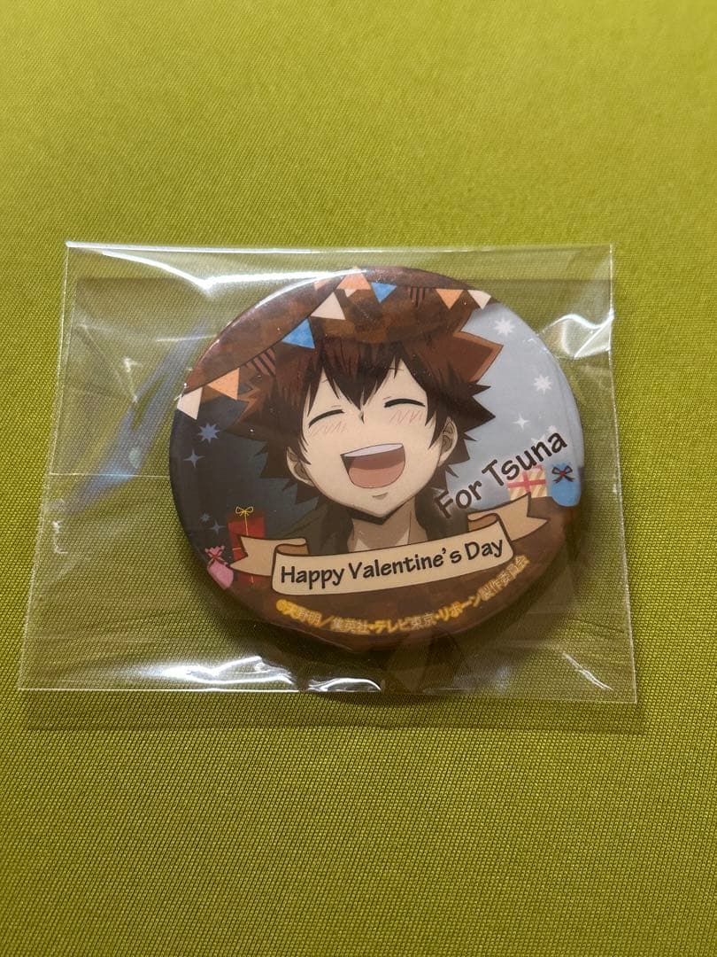 家庭教師ヒットマンREBORN ツナ 沢田綱吉 缶バッジ　バレンタイン缶バッジ