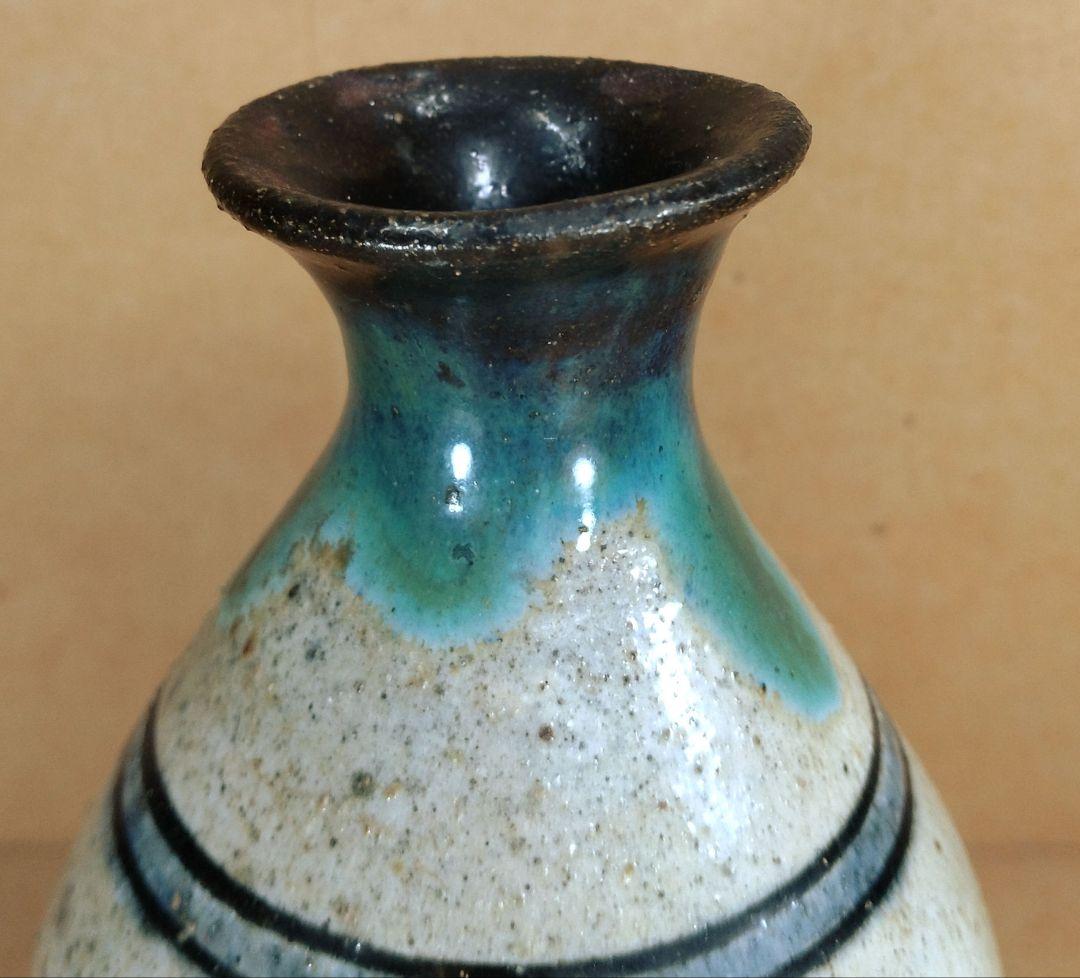 【本物保証】金城次郎 魚紋トクリ(徳利）共箱 栞 人間国宝 壷屋焼 壺屋焼 無傷