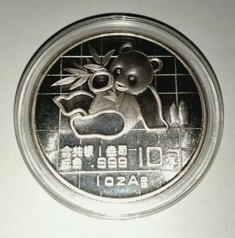1989年 パンダ銀貨　カプセル付き