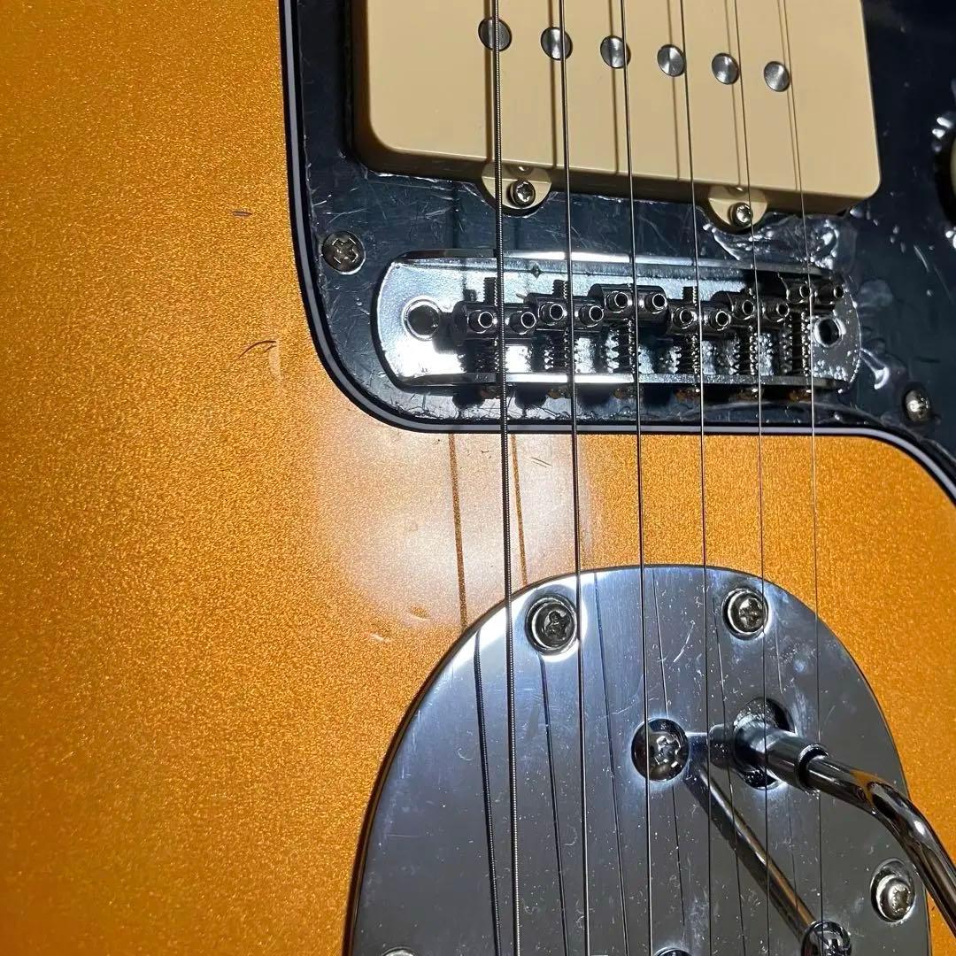 ジャンク 改造 ヒビあり コンポーネントギター ジャズマスタータイプ ゴールド
