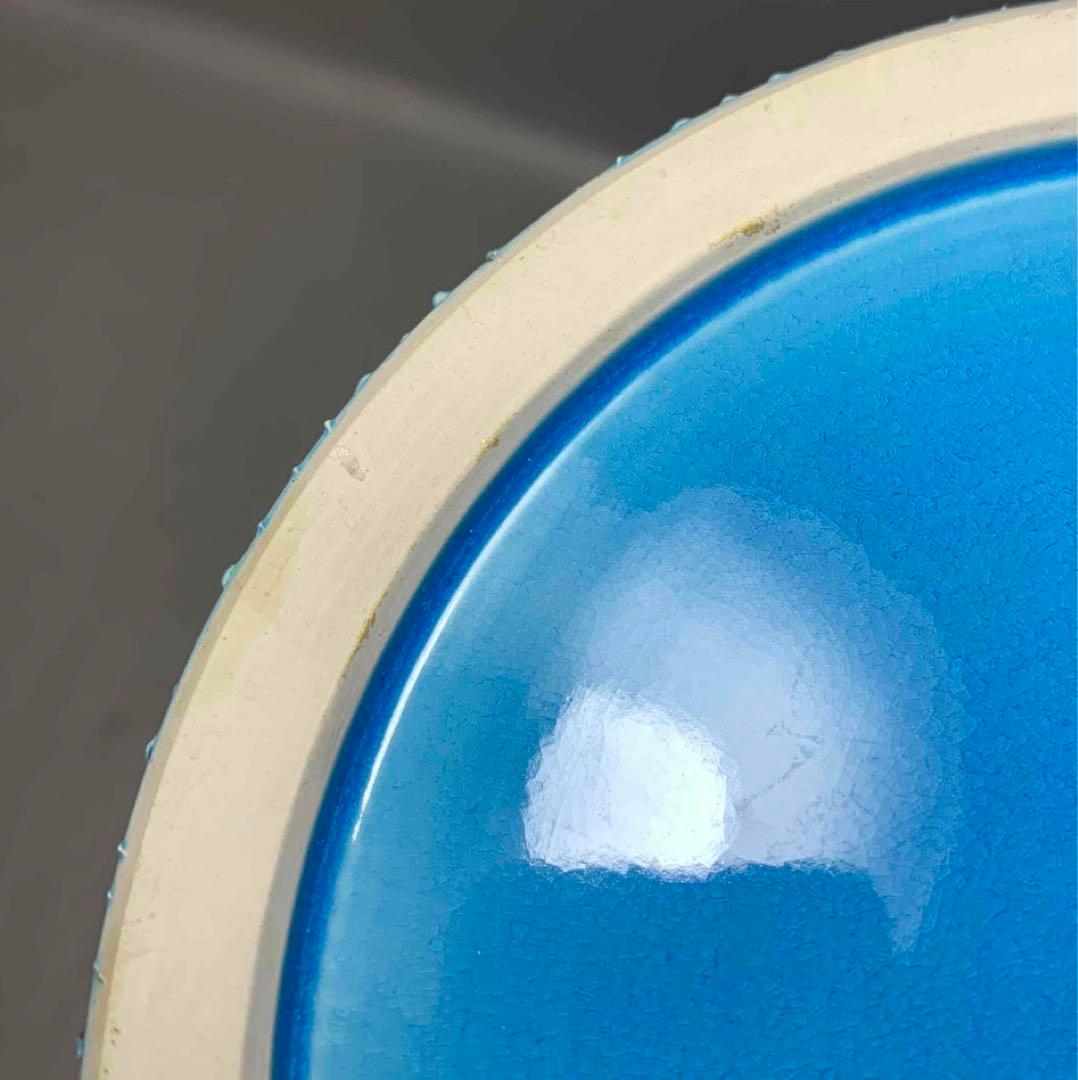 茶道具　浅葱交趾青海波水指　宮川香雲