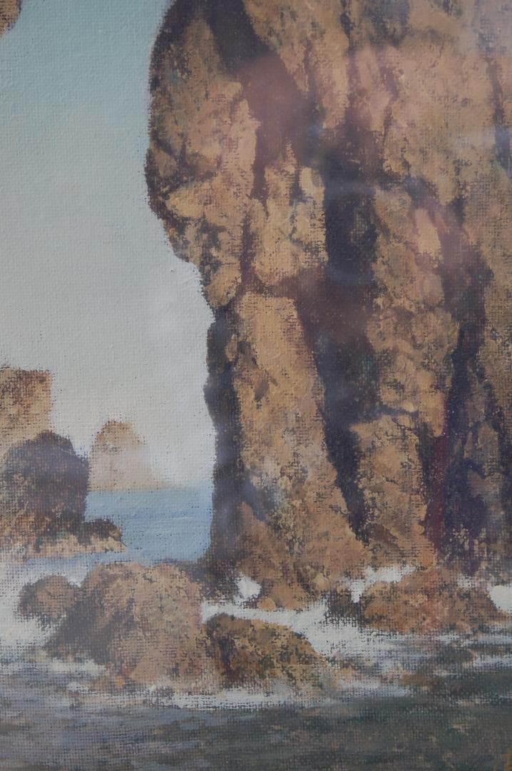 再値下げ!中国人作家 李 連文 [小 島」 8号 油彩,真作保障品