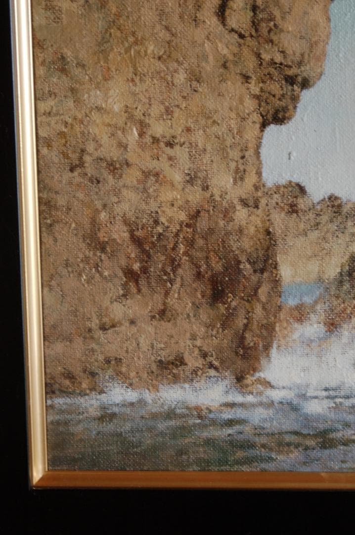 再値下げ!中国人作家 李 連文 [小 島」 8号 油彩,真作保障品