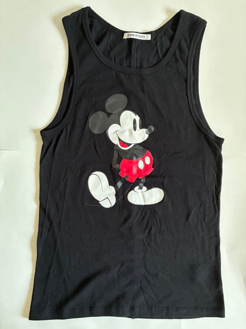 新品　SEVEN BY SEVEN ミッキーマウス 黒 タンクトップ M レア