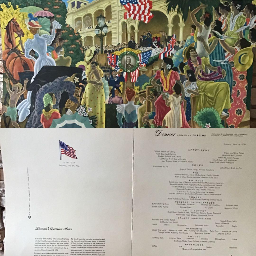 ハワイアン ビンテージ マトソンライン メニュー4点セット 1956年