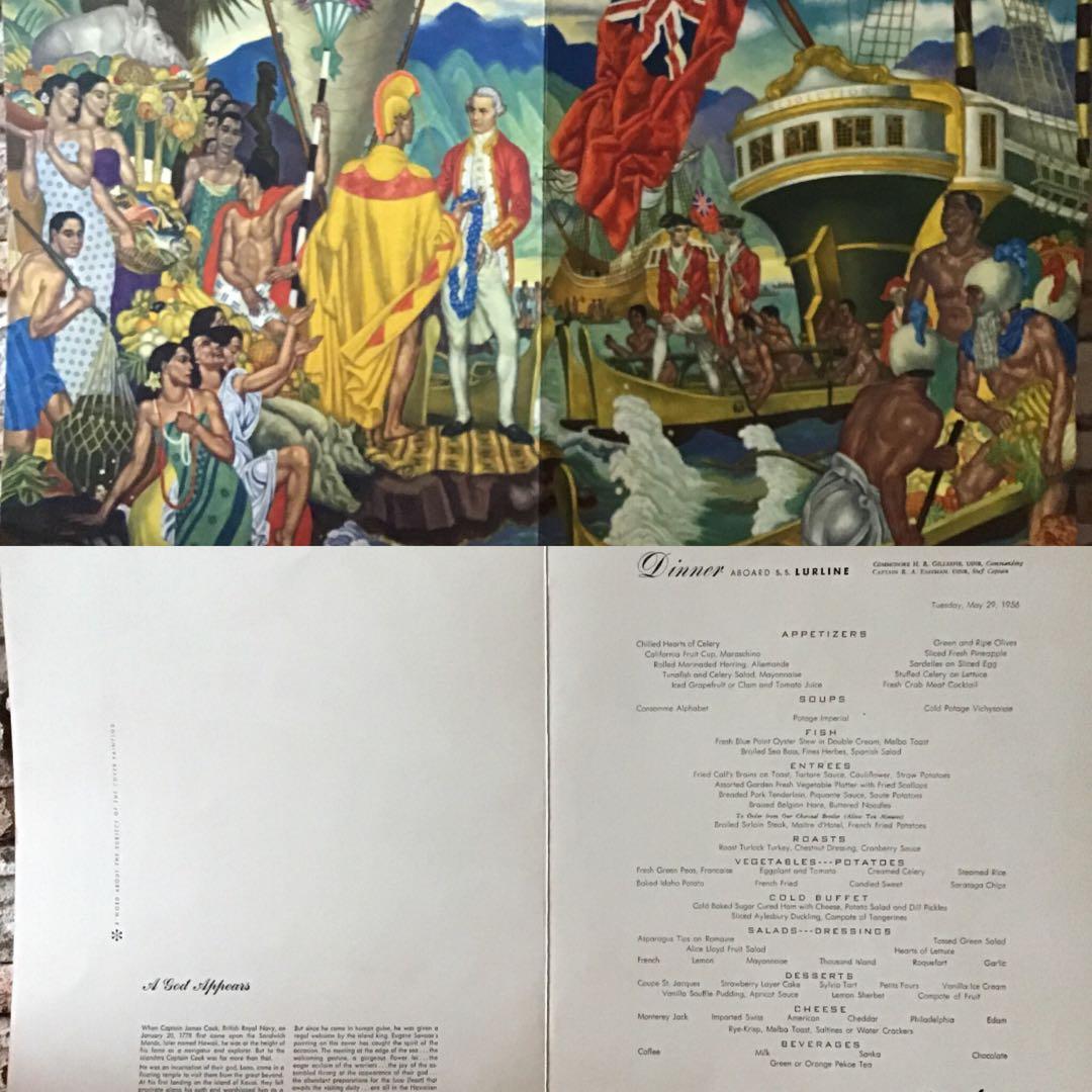 ハワイアン ビンテージ マトソンライン メニュー4点セット 1956年