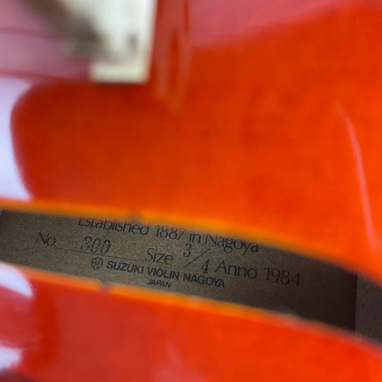 極美品●鈴木バイオリン● No.300 3/4 1984年製 弓・杉藤 スズキ