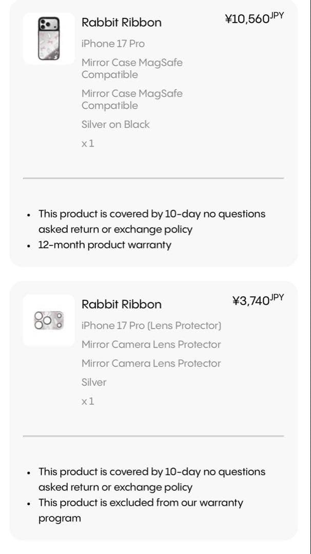 CASETiFY Rabbit Ribbon iPhone 17 Pro ケース