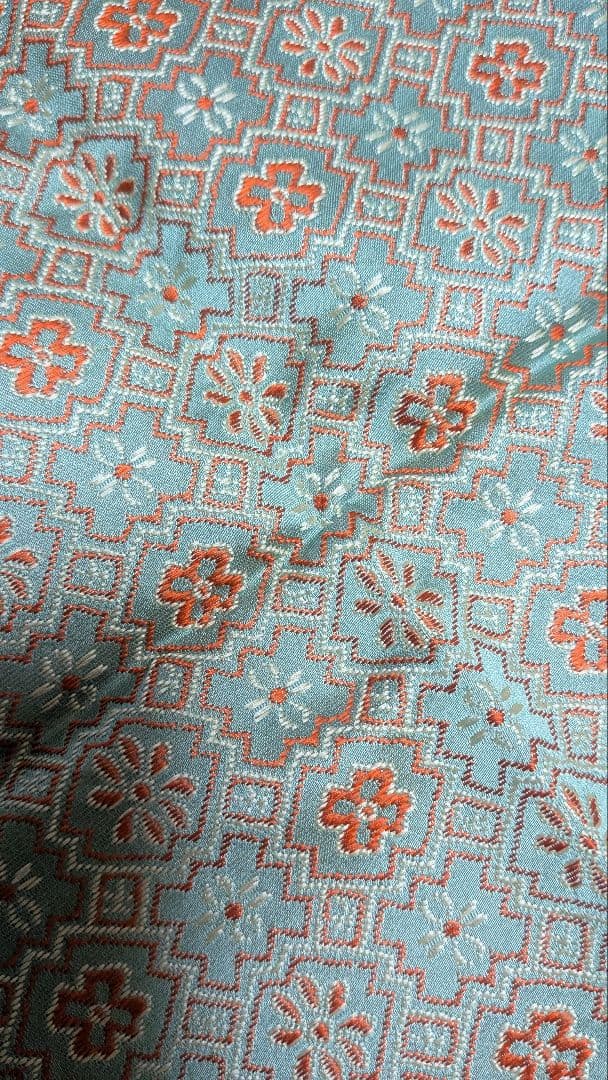 袋師土田友湖　隅入菱『菊花文緞子』袱紗帛紗　千家十職　茶道具出袱紗　共箱　表千家