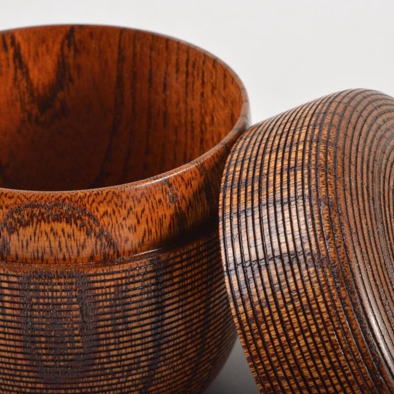 茶道具　天然木　網目　棗　仕覆・時代箱付　V　6339