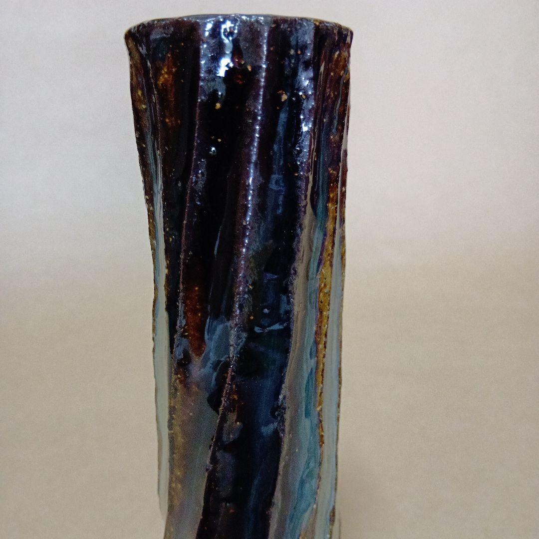 茶道具　高取しのぎ掛花入