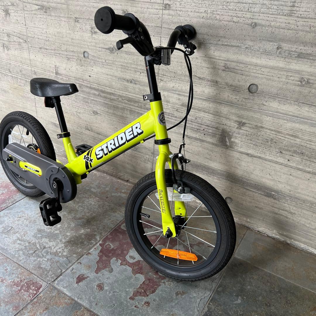 ※rie7030【直接取引限定STRIDER 14xキッズバイク イエロー