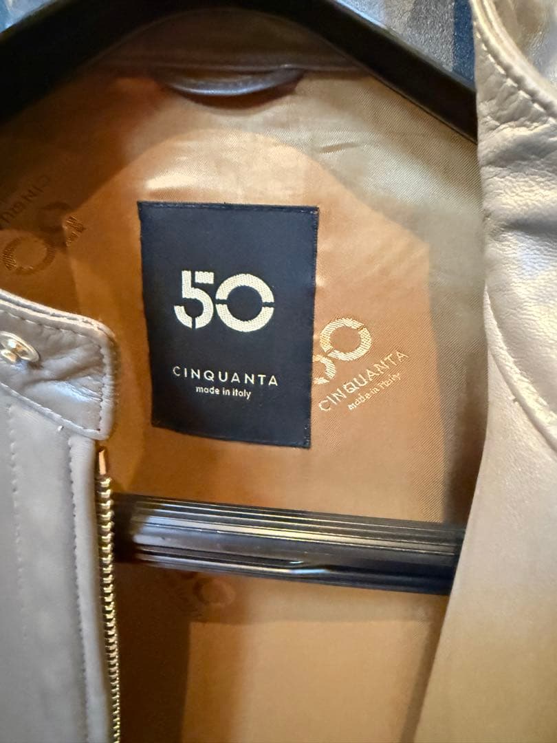 Cinquanta チンクアンタ　シングルレザージャケット　50サイズ