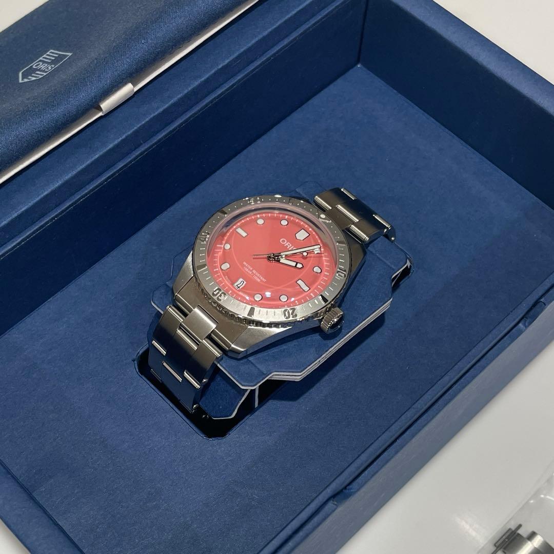 極美品　値下げ不可　オリス　ダイバーズ68 コットンキャンディ　ピンク　自動巻き