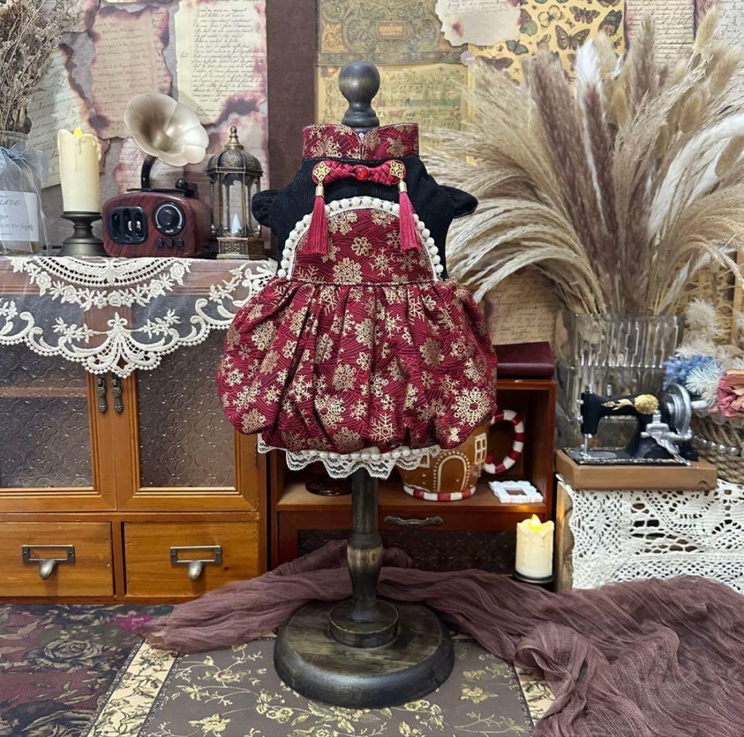 No.20犬服　猫服　ハンドメイド　ワンピース　わんちゃん