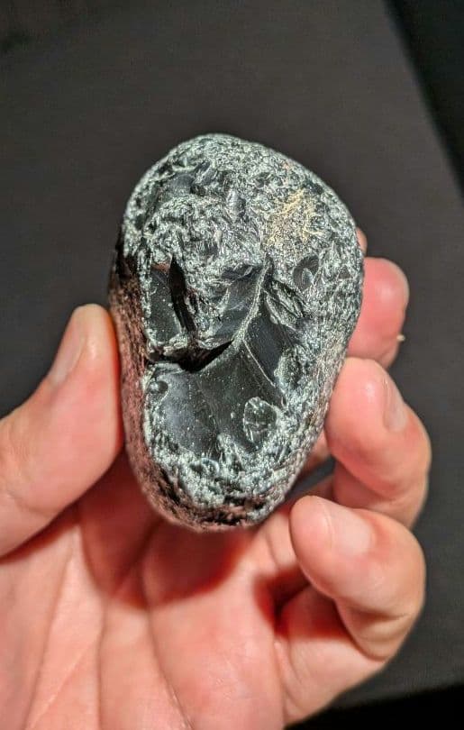 研磨品　十勝石玲瓏　パープル、ブルーレインボーオブシディアン