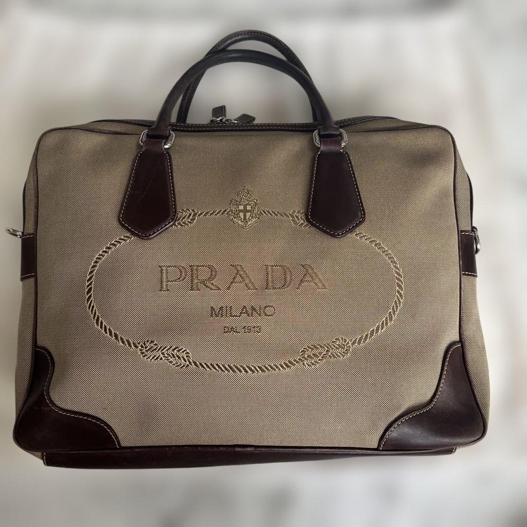 PRADA プラダ ジャガードロゴ ブリーフケース 2way ビジネス