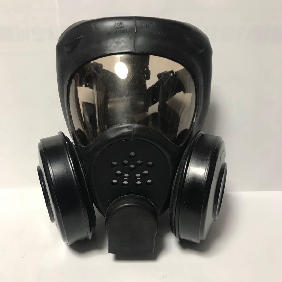 米軍　USNガスマスク&バック&曇り止め用缶計3個セット