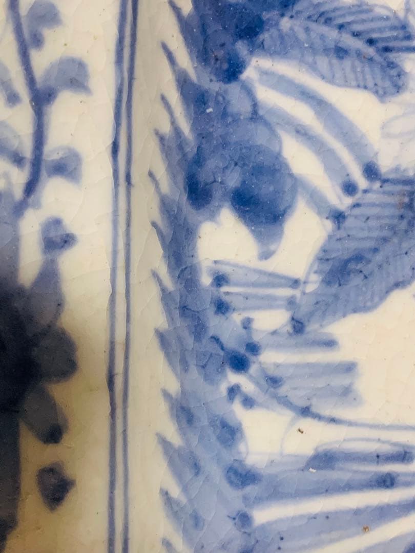 中国明時代晩期四方染付大皿