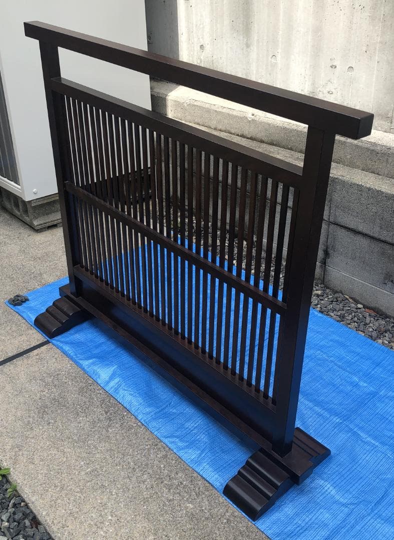 和風 衝立 格子デザイン 木製 パーテーション 目隠し 間仕切り#864